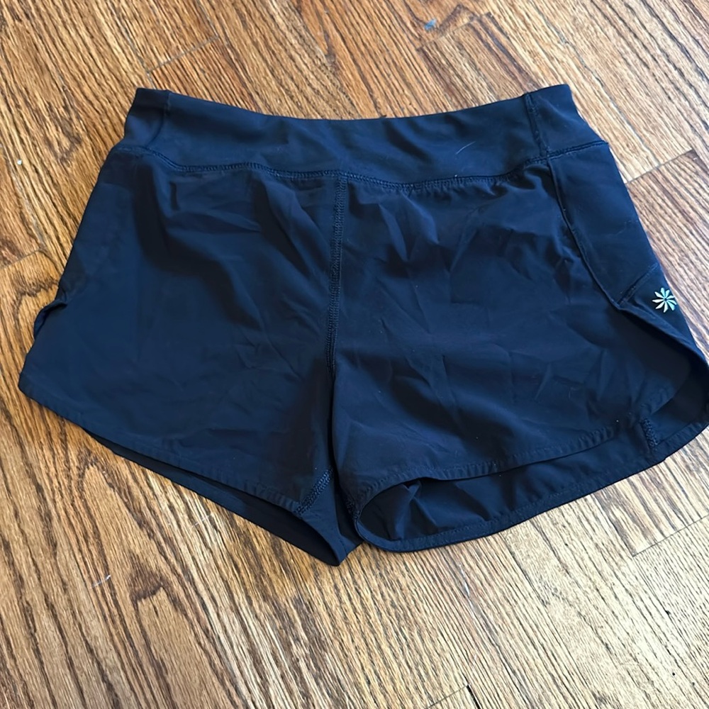 Sporty, black shorts from Athleta, size M/8-10.